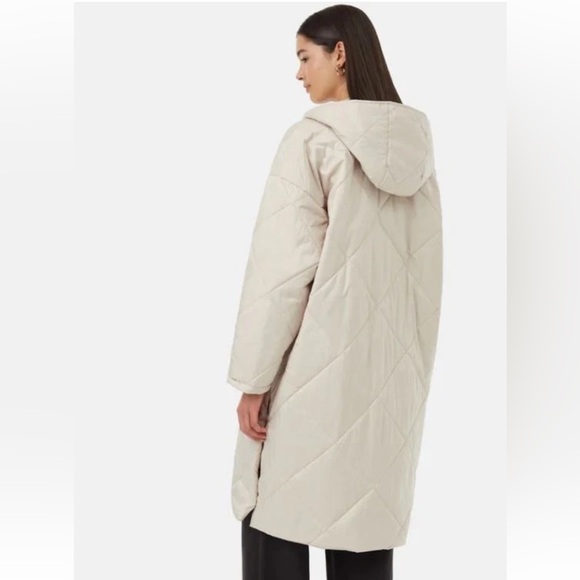 🌳Nordstrom Tentree Maxi Puffer Coat Quilted M/L Hood water resistant - Picture 6 of 15